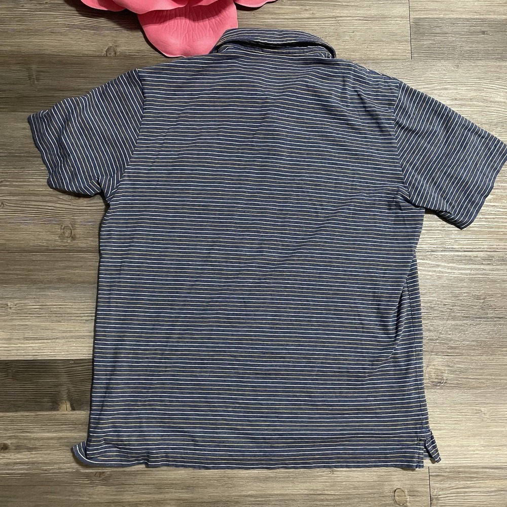 Patagonia Men's Polo Duo - Navy Blue & White with Multi Stripes - Picture 9 of 9